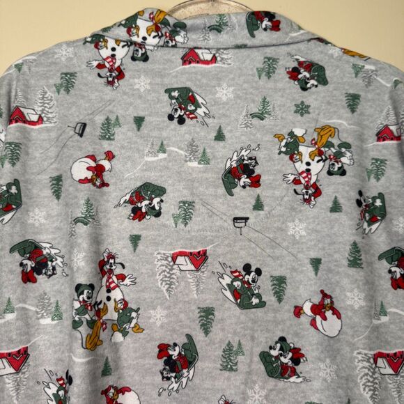 Disney women's size small medium Christmas Mickey Mouse flannel pajama pj set - Picture 7 of 13